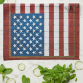 Farms American Flag | Barn Mural Geschirrtuch (Gefaltet)