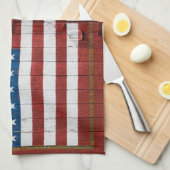 Farms American Flag | Barn Mural Geschirrtuch (Viertel Falte)