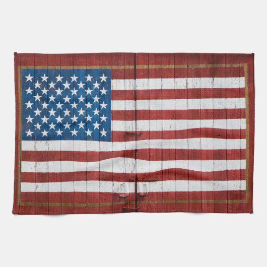 Farms American Flag | Barn Mural Geschirrtuch (Horizontal)