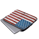 Farms | American Flag Barn Mural Laptopschutzhülle (Vorne Knopf)