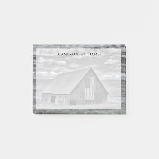 Farms BW | American Flag Barn Scene Post-it Klebezettel (Vorderseite)