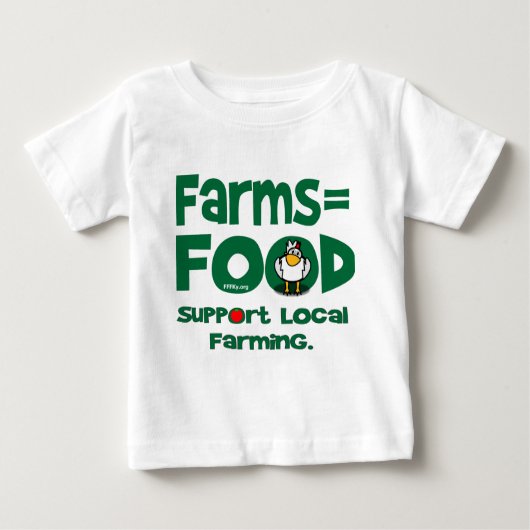 Farms=Food Baby T-shirt (Vorderseite)