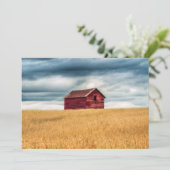 Farms | Old Red Barn Dankeskarte (Stehend Vorderseite)