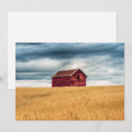 Farms | Old Red Barn Dankeskarte (Vorne/Hinten)