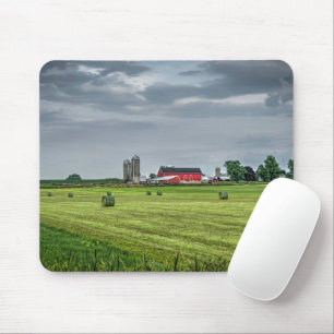 Farms Red Barn & Silo in Spring Mousepad