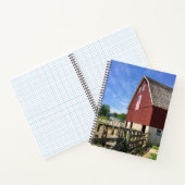 Farms Red Barn With American Flag Notizblock (Innenseite)