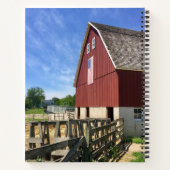 Farms Red Barn With American Flag Notizblock (Rückseite)