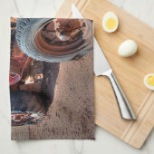 Farms | Rusty Antique Tractor Geschirrtuch (Viertel Falte)