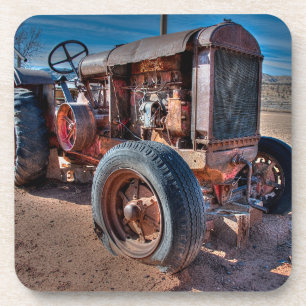 Farms Rusty Antique Tractor Getränkeuntersetzer