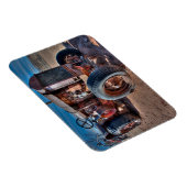 Farms Rusty Antique Tractor Magnet (Rechte Seite)
