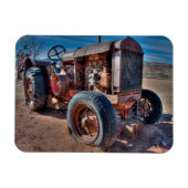 Farms Rusty Antique Tractor Magnet (Horizontal)