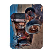 Farms Rusty Antique Tractor Magnet (Vertikal)