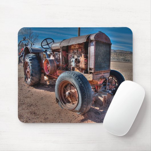 Farms Rusty Antique Tractor Mousepad (Mit Mouse)