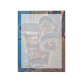 Farms Rusty Antique Tractor Notizblock (Rotiert)