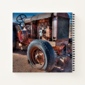 Farms Rusty Antique Tractor Notizblock (Rückseite)