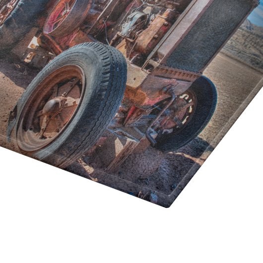 Farms Rusty Antique Tractor Schneidebrett (Ecke)