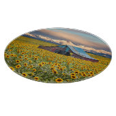 Farms Sunflower Field Schneidebrett (Ecke)