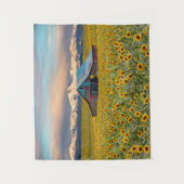 Farms | Sunflower Field Wandteppich (Vorderseite)