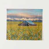 Farms | Sunflower Field Wandteppich (Vorderseite (Horizontal))