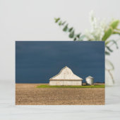 Farms | White Barn & Silo Dankeskarte (Stehend Vorderseite)