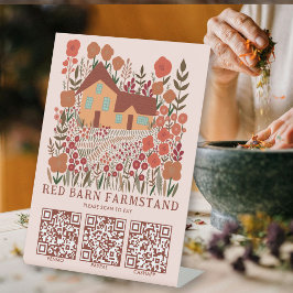 FARMSTAND Bauernmarkt SCAN ZUM BEZAHLEN QR Bauernh Sockelschild