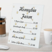 Farmstand Product Sign Template Honeybee Theme Sockelschild (In Situ)