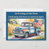 Farmstead Americana ★ Patriotic US 250 Celebration Einladung (Vorderseite)