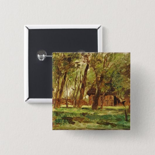 Farmstead unter Bäumen Button (Vorne & Hinten)