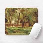 Farmstead unter Bäumen Mousepad (Mit Mouse)