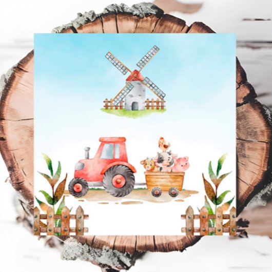 Farmtiere Geschlecht Neutra Geburtstagspartei Serviette