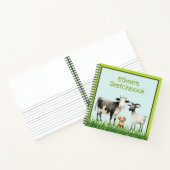 Farmtiere Kinder Personalisiert Sketchbook Journal Notizblock (Innenseite)