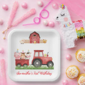 Farmtiere Red Boy Barnyard Geburtstagspartei Pappteller (Party)