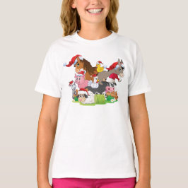 Farmtiere Weihnachtsschmuck T-Shirt