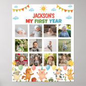 Farmyard Animals First Year Photo Milestone Poster (Vorne)