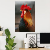 Farmyard Domestic Rooster Poster (Heimbüro)