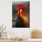 Farmyard Domestic Rooster Poster (Küche)