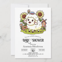 Farmyard Dreamy Sheep Baby Dusche