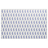 Farn-Blatt-Blau auf weißem Hintergrund-Gewebe Stoff (Yard (91,4 cm))