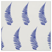 Farn-Blatt-Blau auf weißem Hintergrund-Gewebe Stoff (Muster)