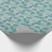 Farn Blätter Muster auf hellgrau Geschenkpapier (Ecke)