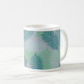 Farn Blätter Muster auf hellgrau Kaffeetasse (VorderseiteRechts)