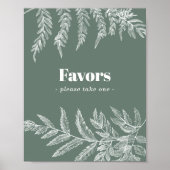 Farn Botanisches Brause- oder Hochzeitsgunstzeiche Poster (Vorne)