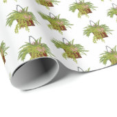 Farn Efeu Hängepflanze Botanische Illustrationskun Geschenkpapier (Rolleneckpunkt)