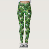 Farn-Farn-Farn-Wald-Fallmuster Leggings (Vorderseite)