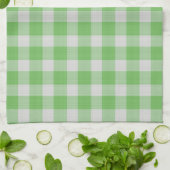 Farn Grün kariert Gingham Karo Geschirrtuch (Gefaltet)