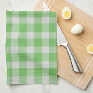 Farn Grün kariert Gingham Karo Geschirrtuch