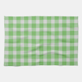 Farn Grün kariert Gingham Karo Geschirrtuch (Horizontal)