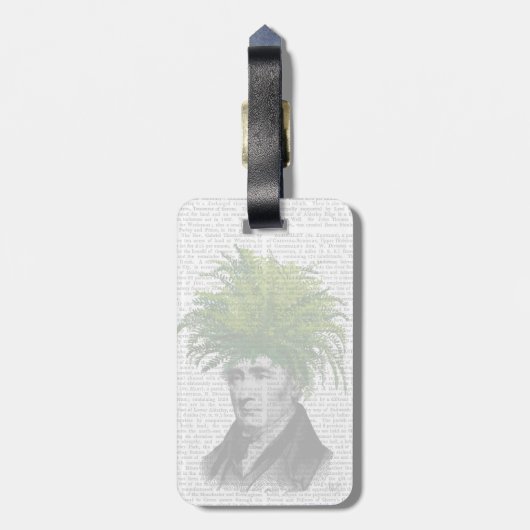 Farn-HauptPflanzen-Kopf Gepäckanhänger (Rückseite vertikal)