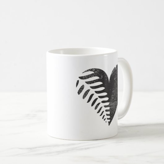 Farn-Herz Kaffeetasse (VorderseiteRechts)