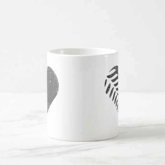 Farn-Herz Kaffeetasse (Mittel)